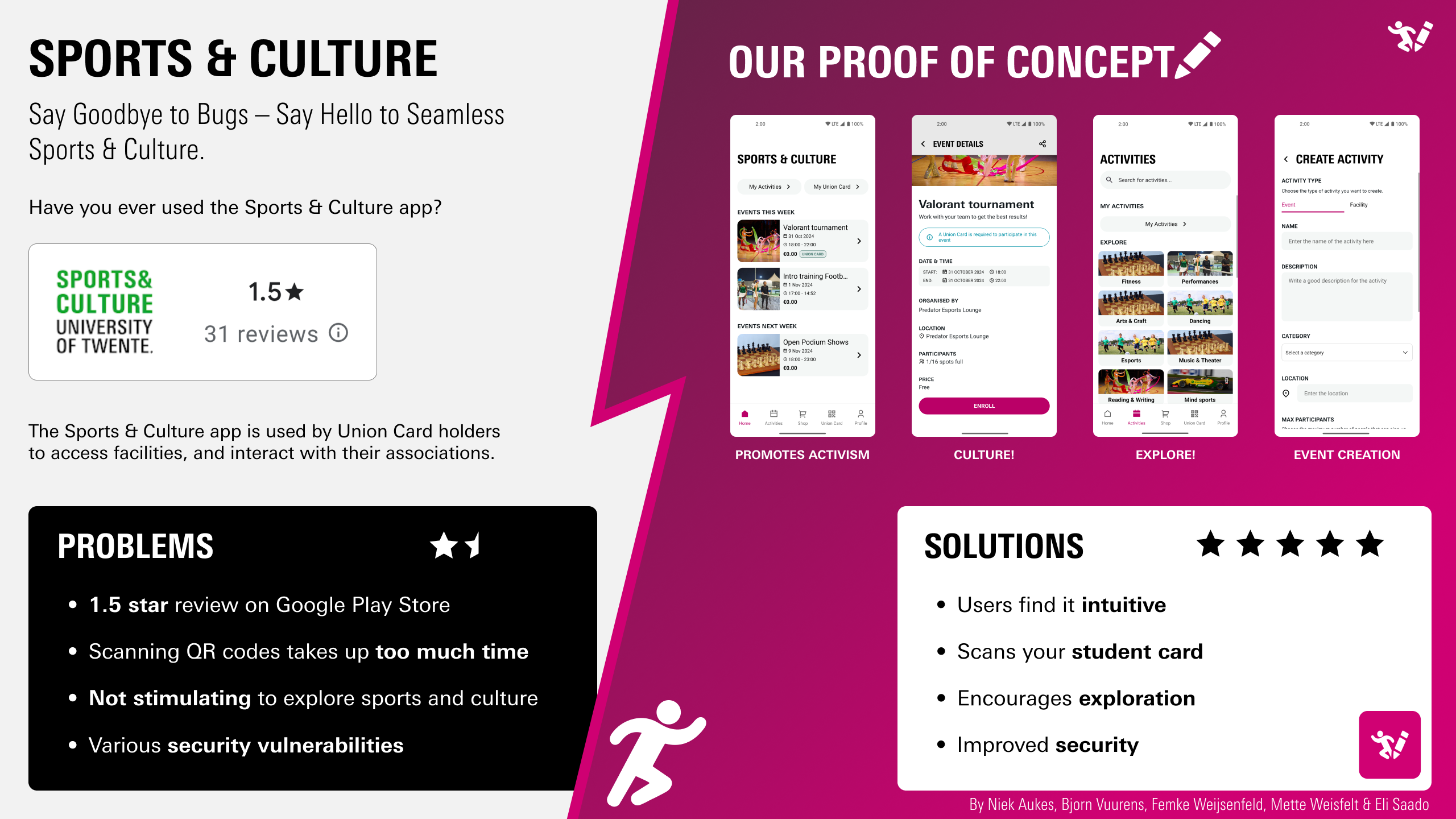 Poster, Sports and Culture App